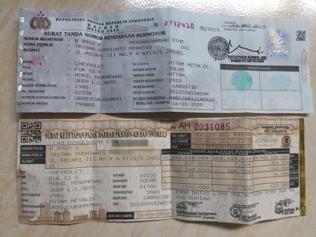 Bayar denda pajak mobil
