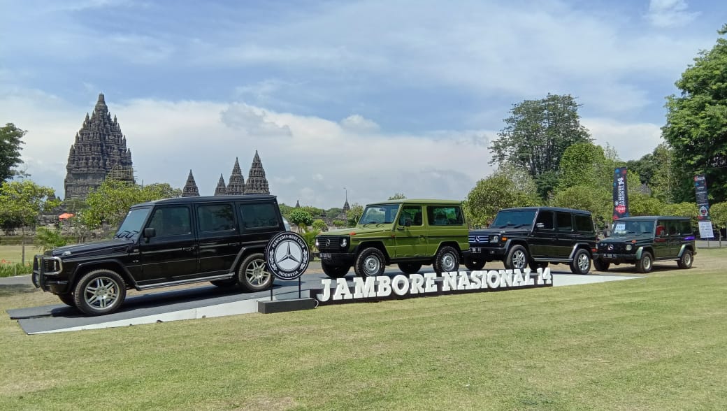 Mercedes-Benz G-Class menjadi salah satu primadona di Jambore Nasional Mercedes-Benz, Jogjakarta, Jawa Tengah.